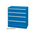 Lista International Lista 40-1/4"W Drawer Cabinet, 4 Drawer, 24 Compart - Bright Blue, Master Keyed XSHS0900-0401BBMA